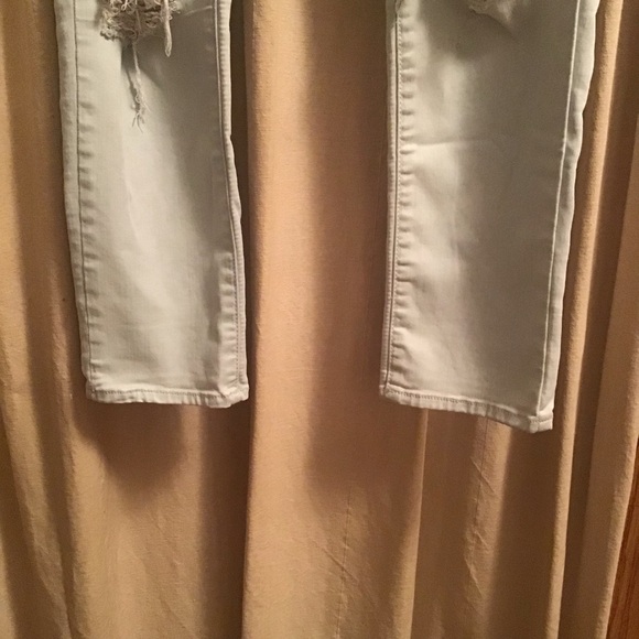 AEO distressed super super stretch ankle jeggings size 14 regular - Picture 5 of 8